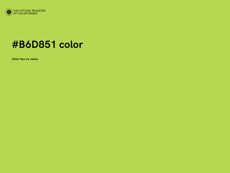 #B6D851 color image