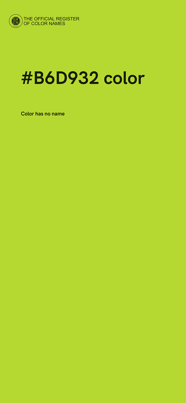 #B6D932 color image