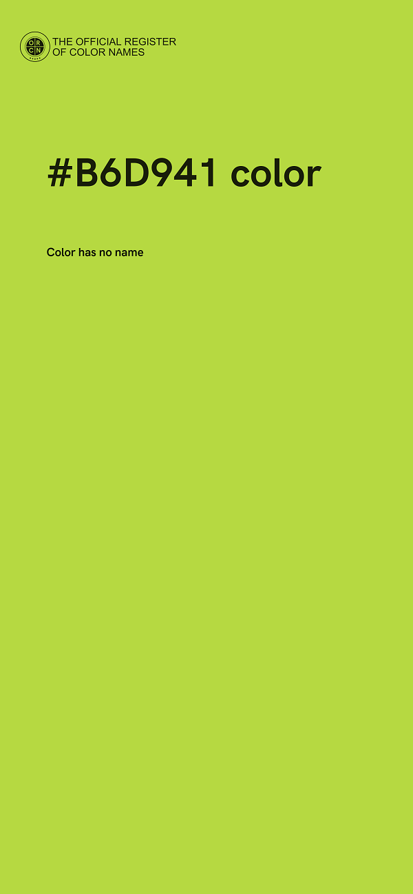 #B6D941 color image