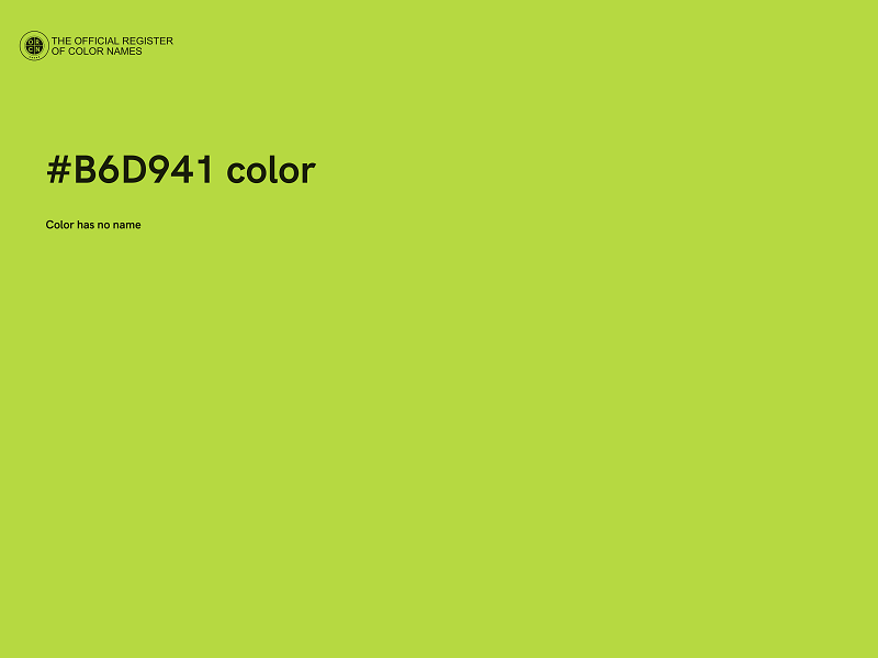 #B6D941 color image