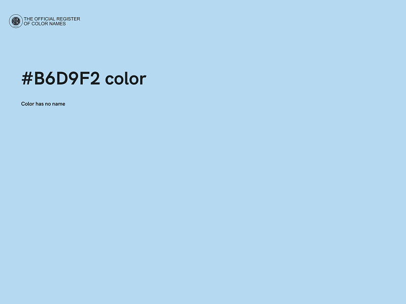 #B6D9F2 color image