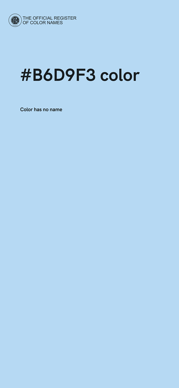 #B6D9F3 color image