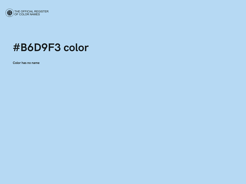 #B6D9F3 color image