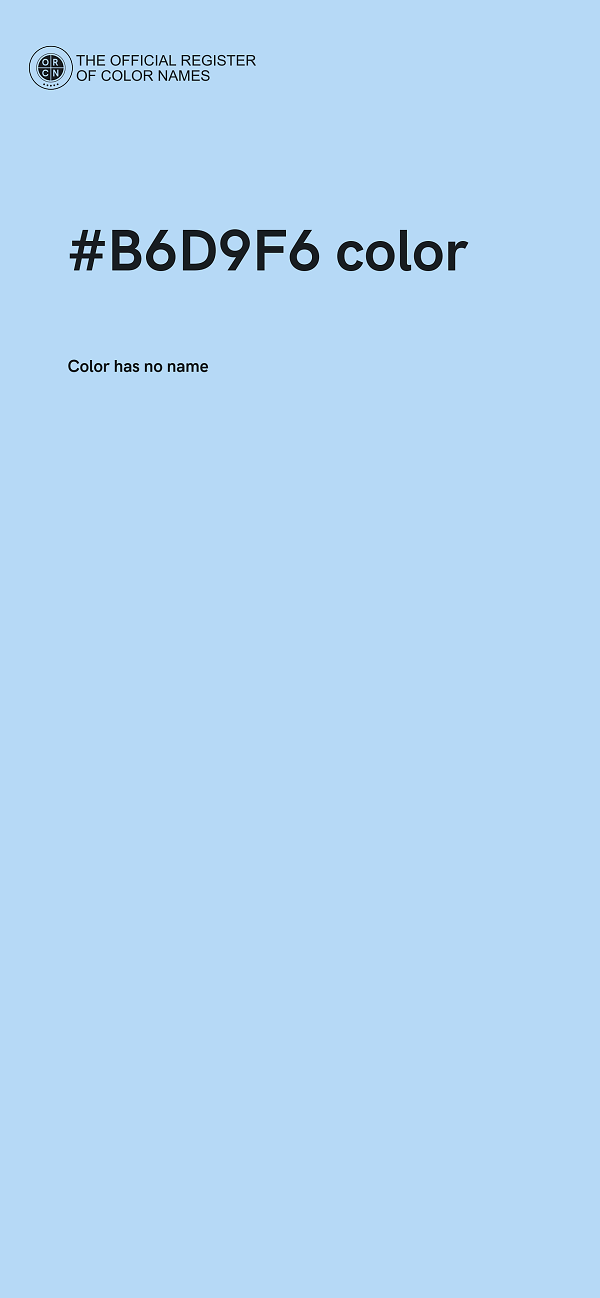#B6D9F6 color image