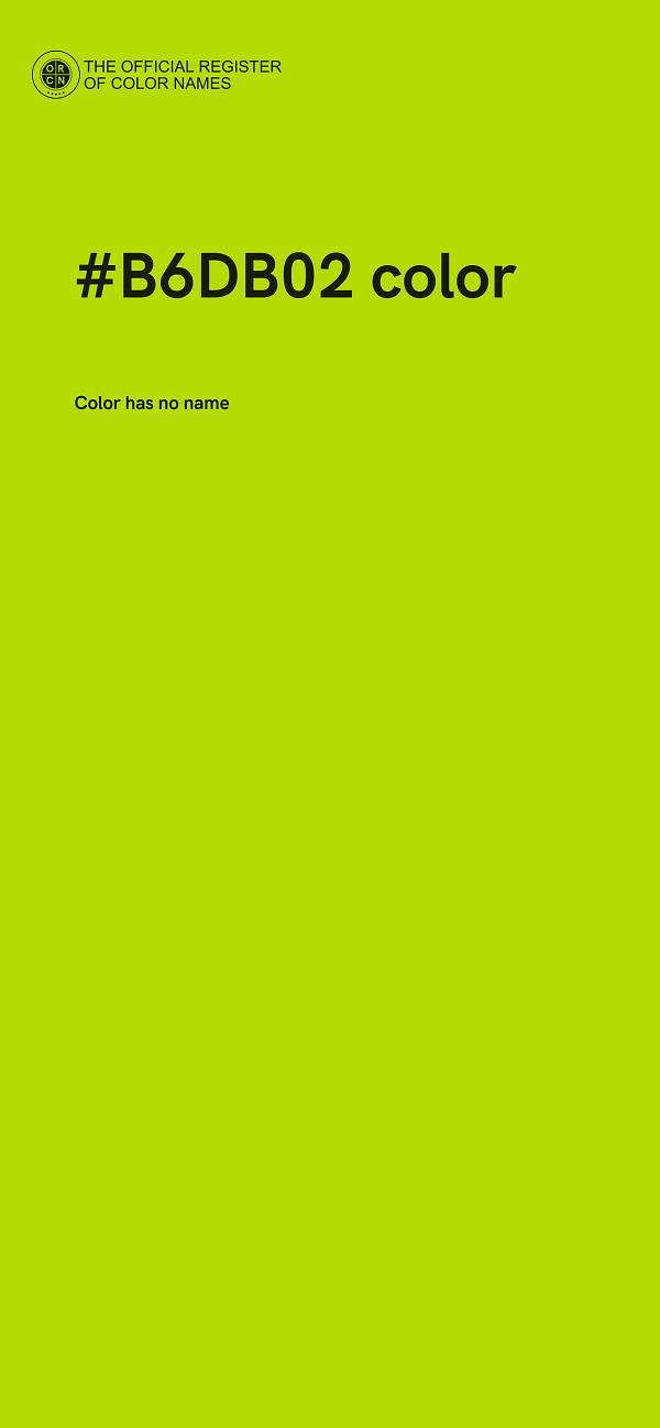 #B6DB02 color image