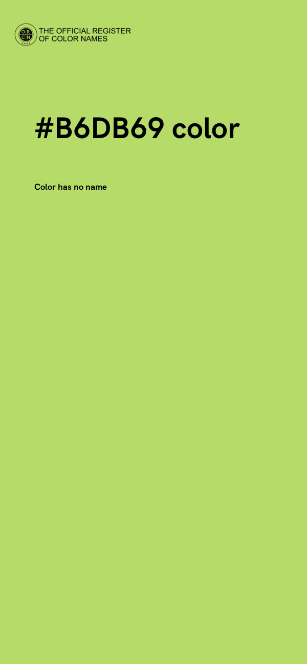#B6DB69 color image