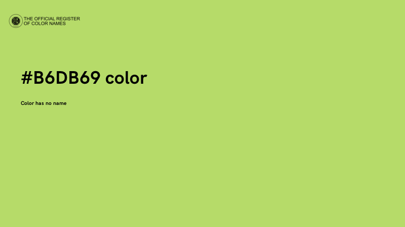 #B6DB69 color image