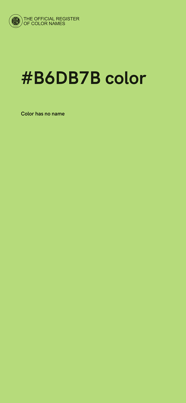 #B6DB7B color image