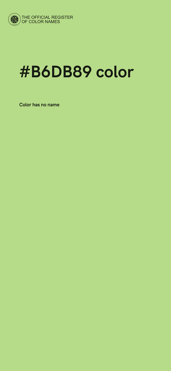 #B6DB89 color image