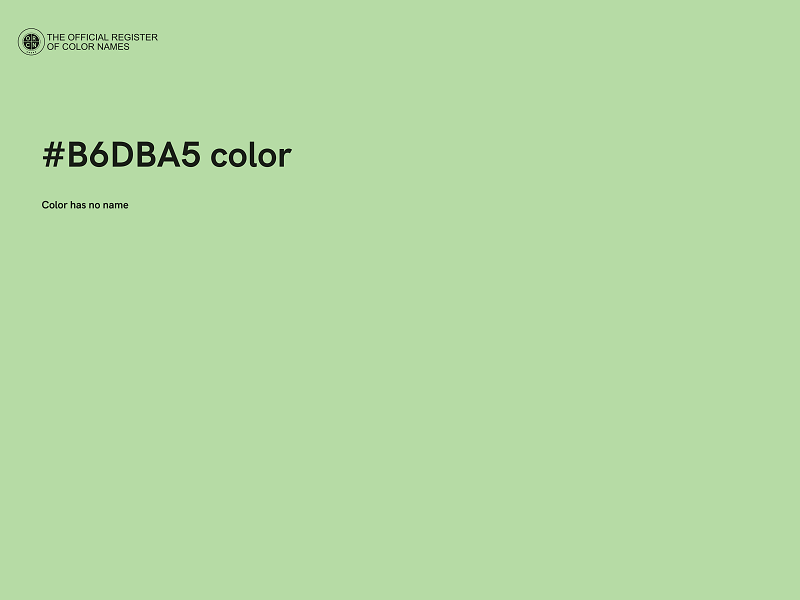 #B6DBA5 color image