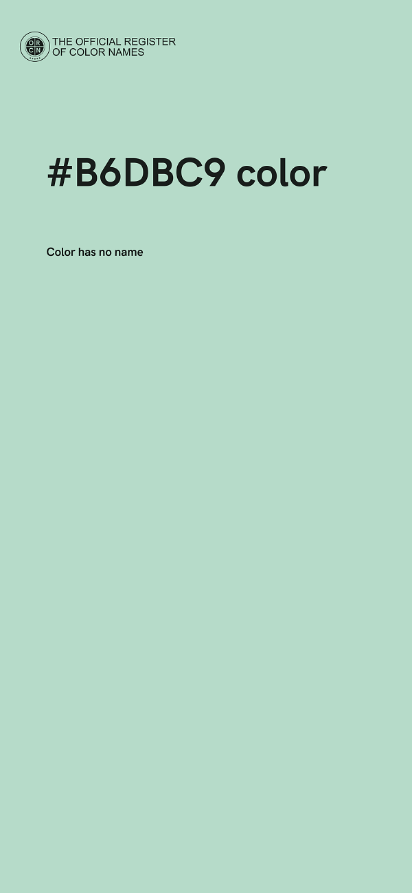 #B6DBC9 color image