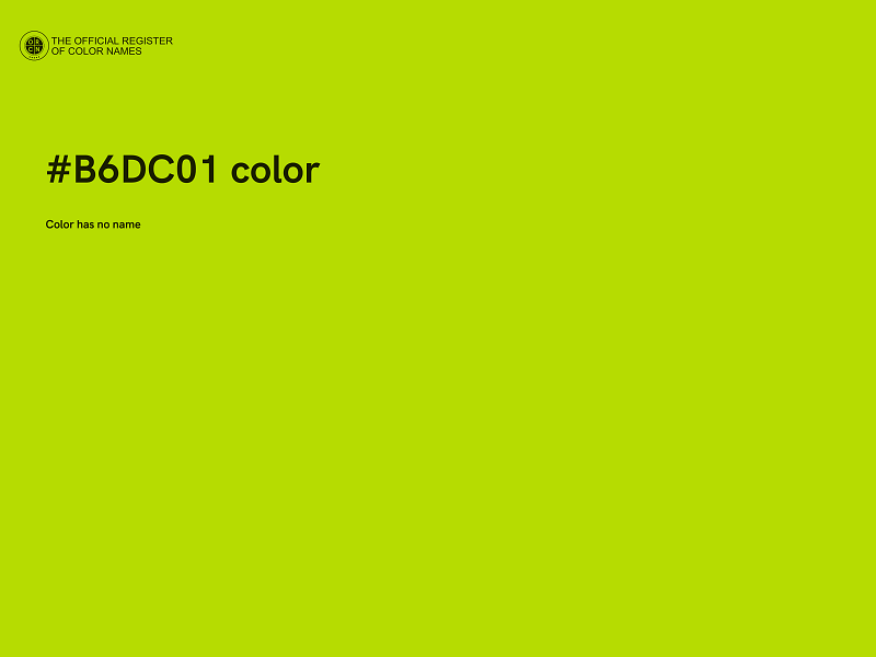 #B6DC01 color image