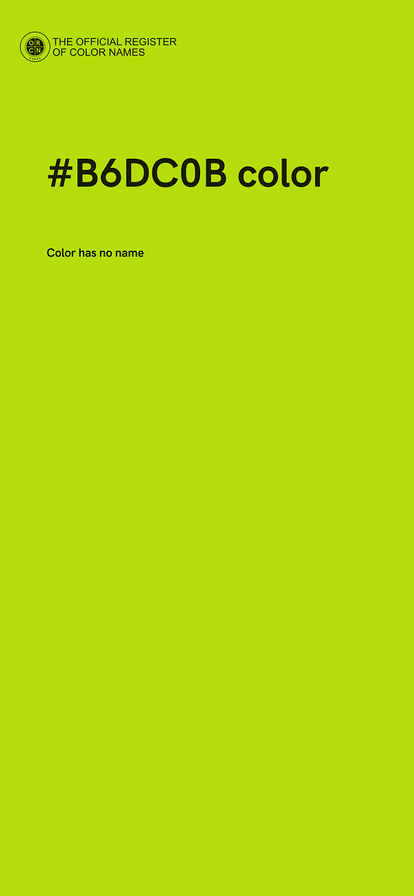 #B6DC0B color image