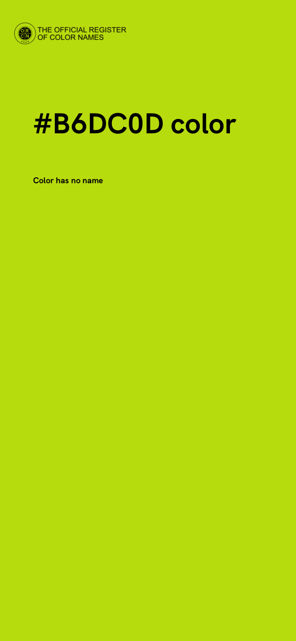 #B6DC0D color image