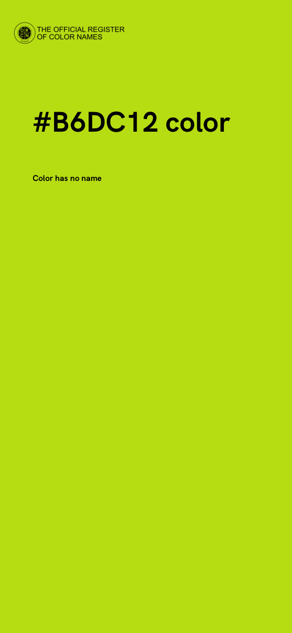#B6DC12 color image