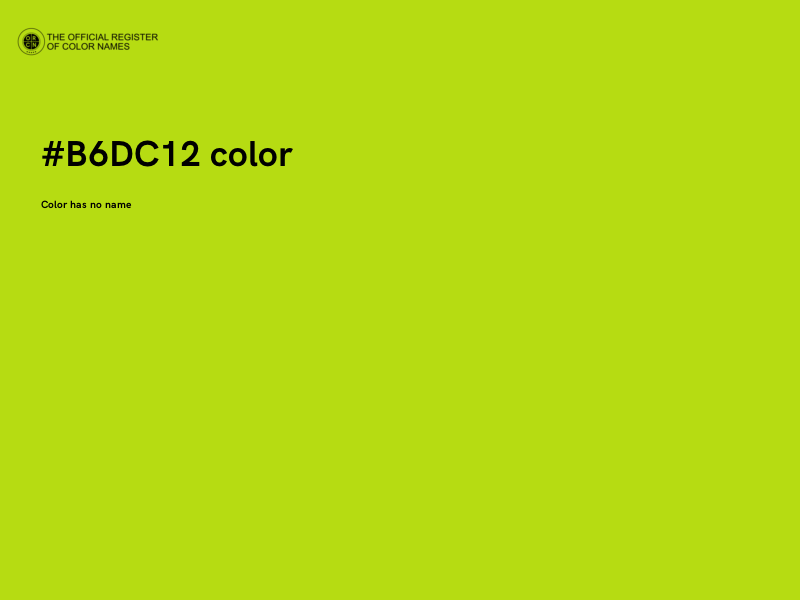 #B6DC12 color image