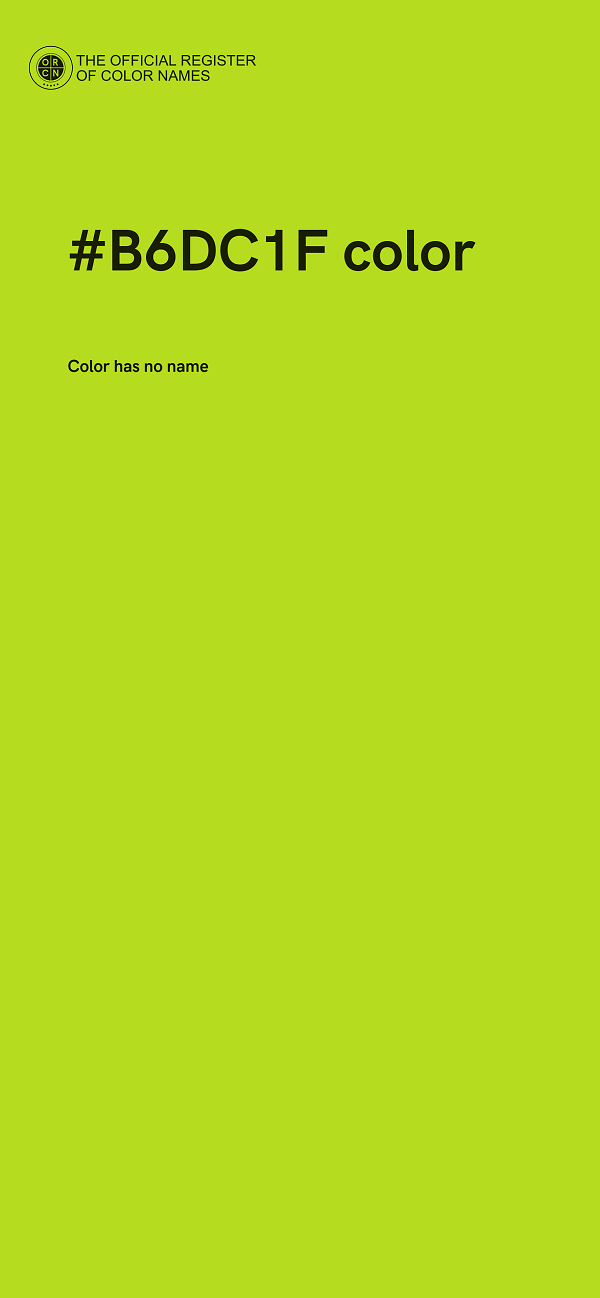 #B6DC1F color image