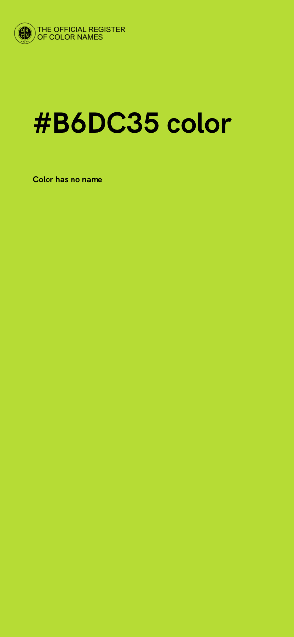 #B6DC35 color image