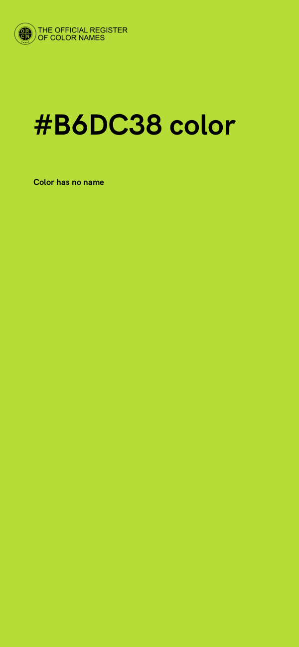 #B6DC38 color image