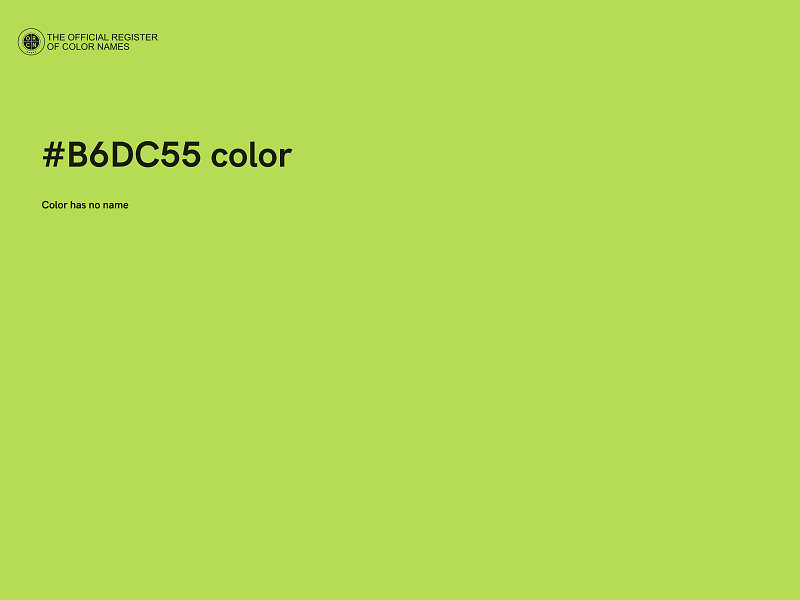 #B6DC55 color image