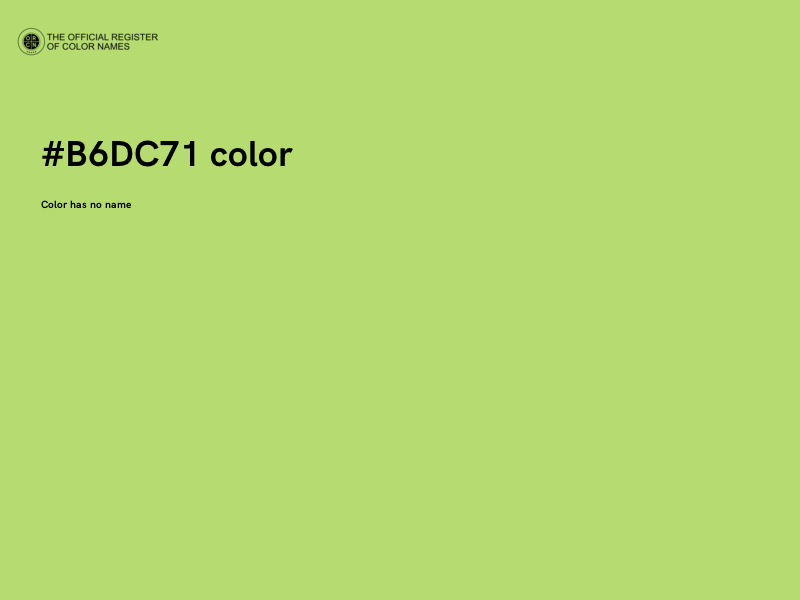 #B6DC71 color image