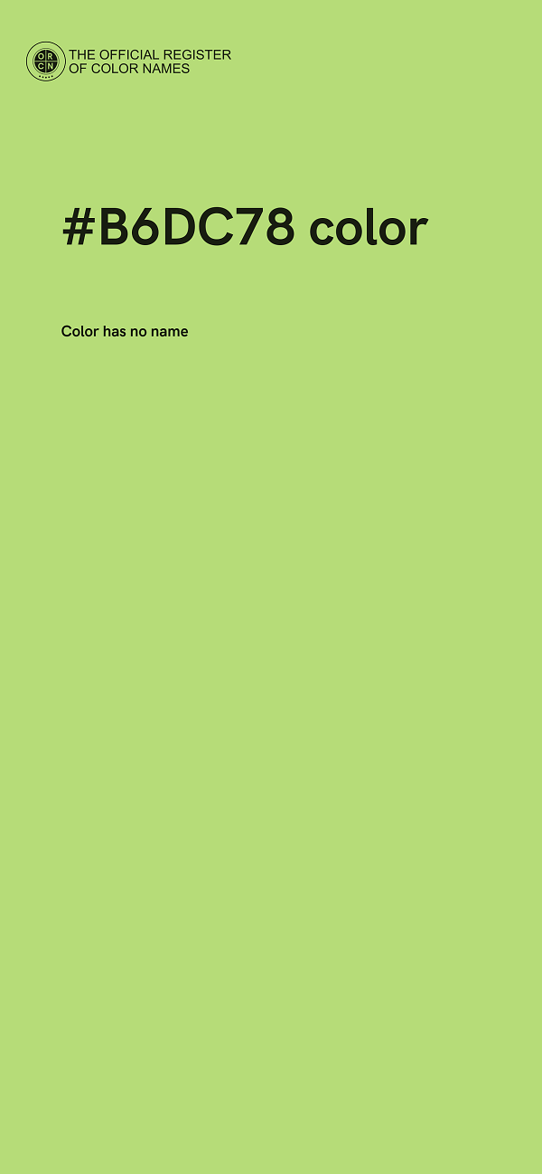 #B6DC78 color image