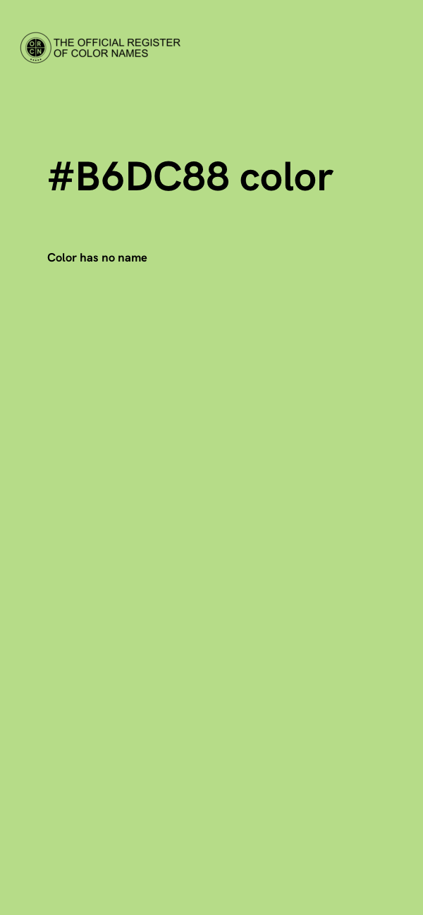 #B6DC88 color image