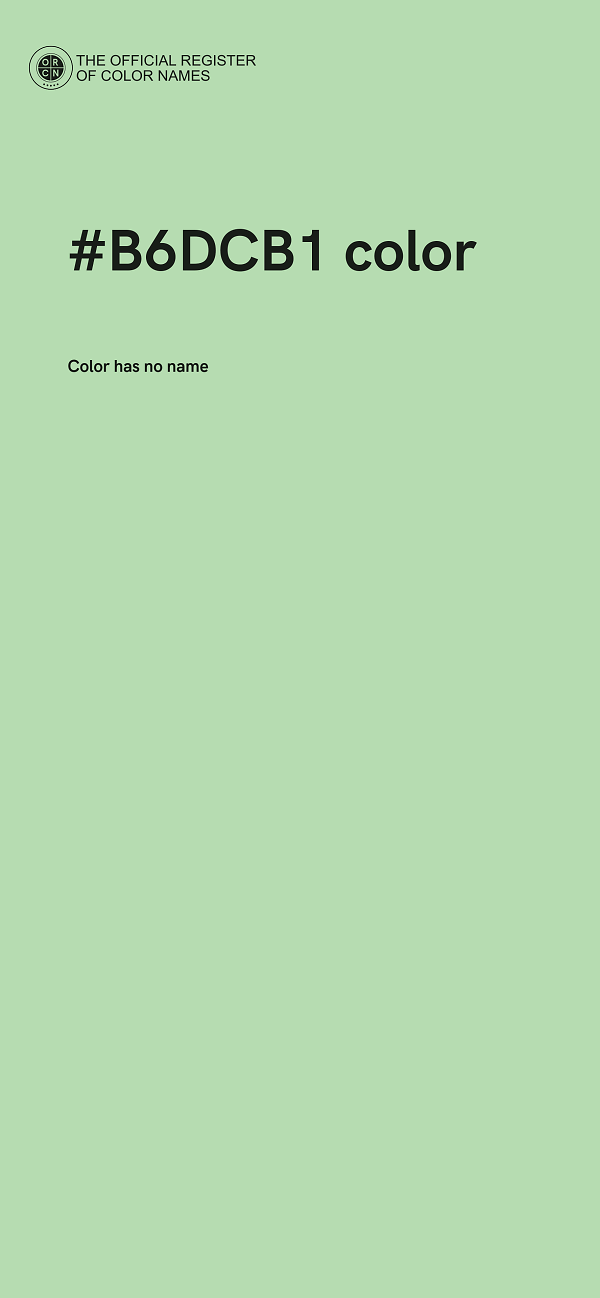 #B6DCB1 color image