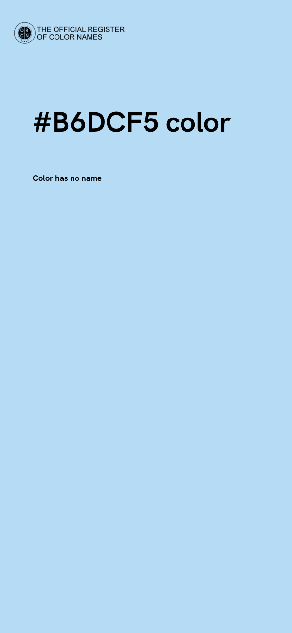 #B6DCF5 color image