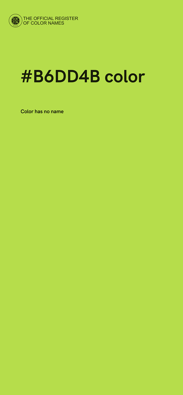 #B6DD4B color image