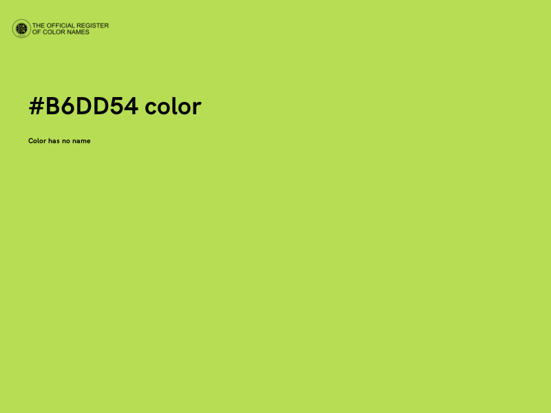 #B6DD54 color image