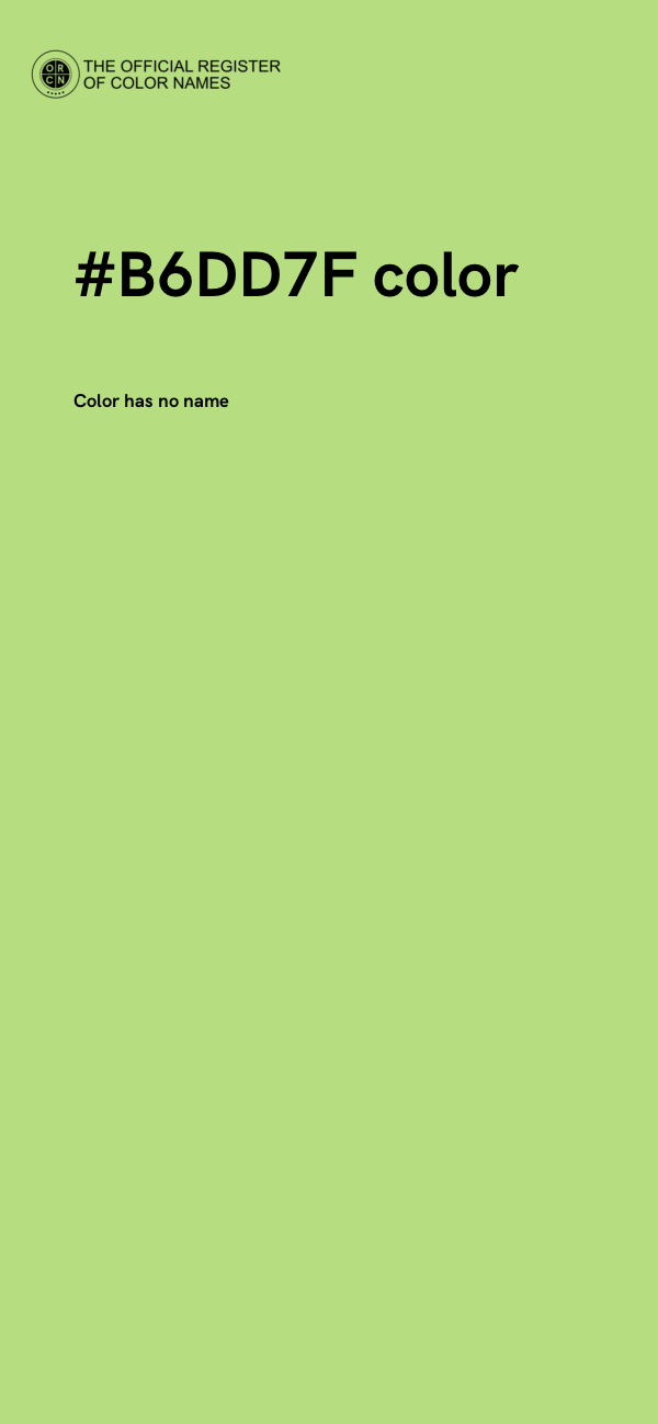 #B6DD7F color image