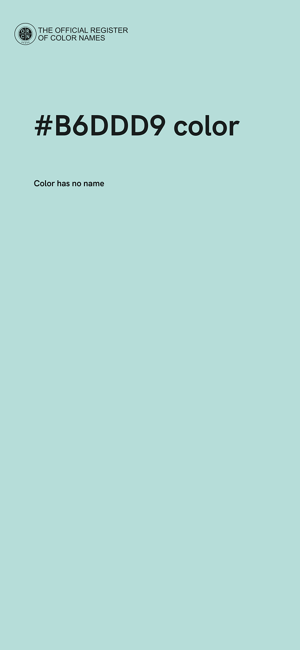 #B6DDD9 color image