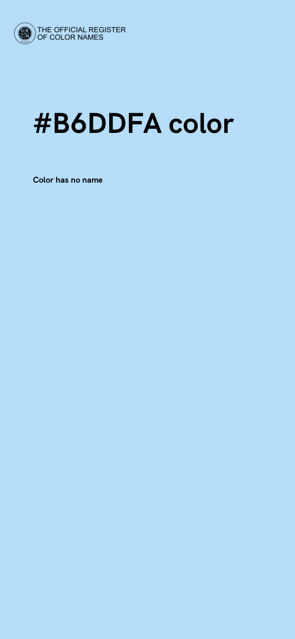 #B6DDFA color image