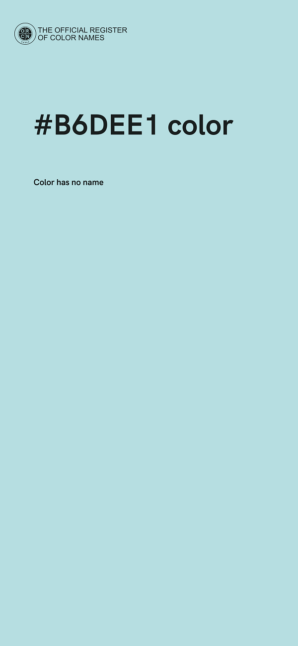 #B6DEE1 color image