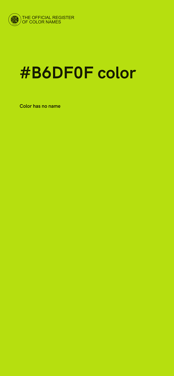 #B6DF0F color image