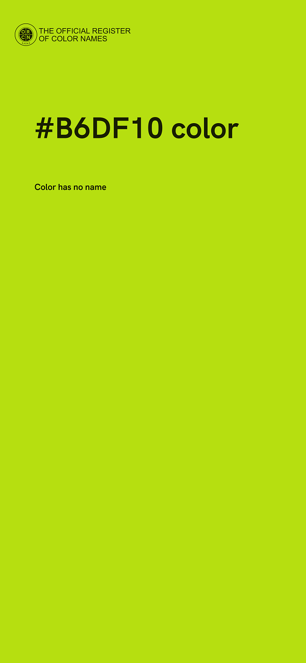 #B6DF10 color image
