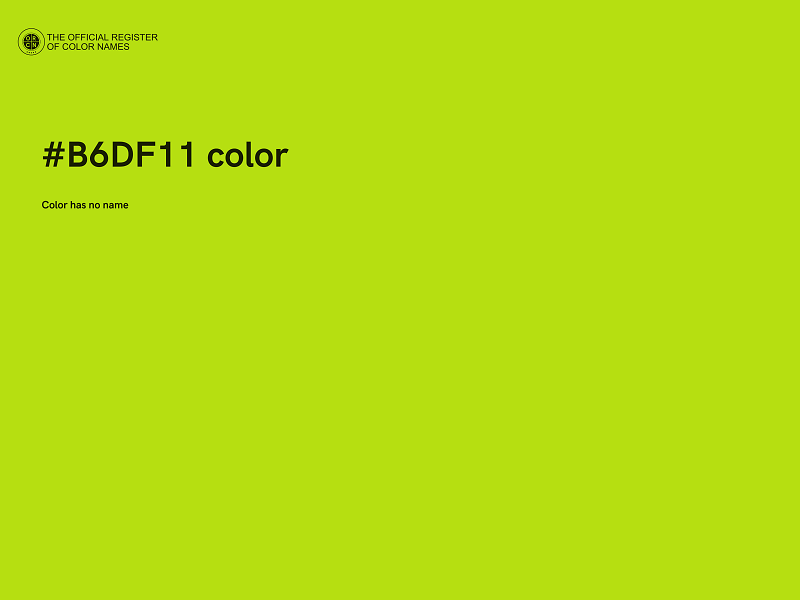 #B6DF11 color image