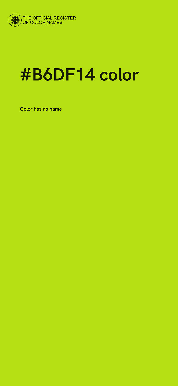 #B6DF14 color image