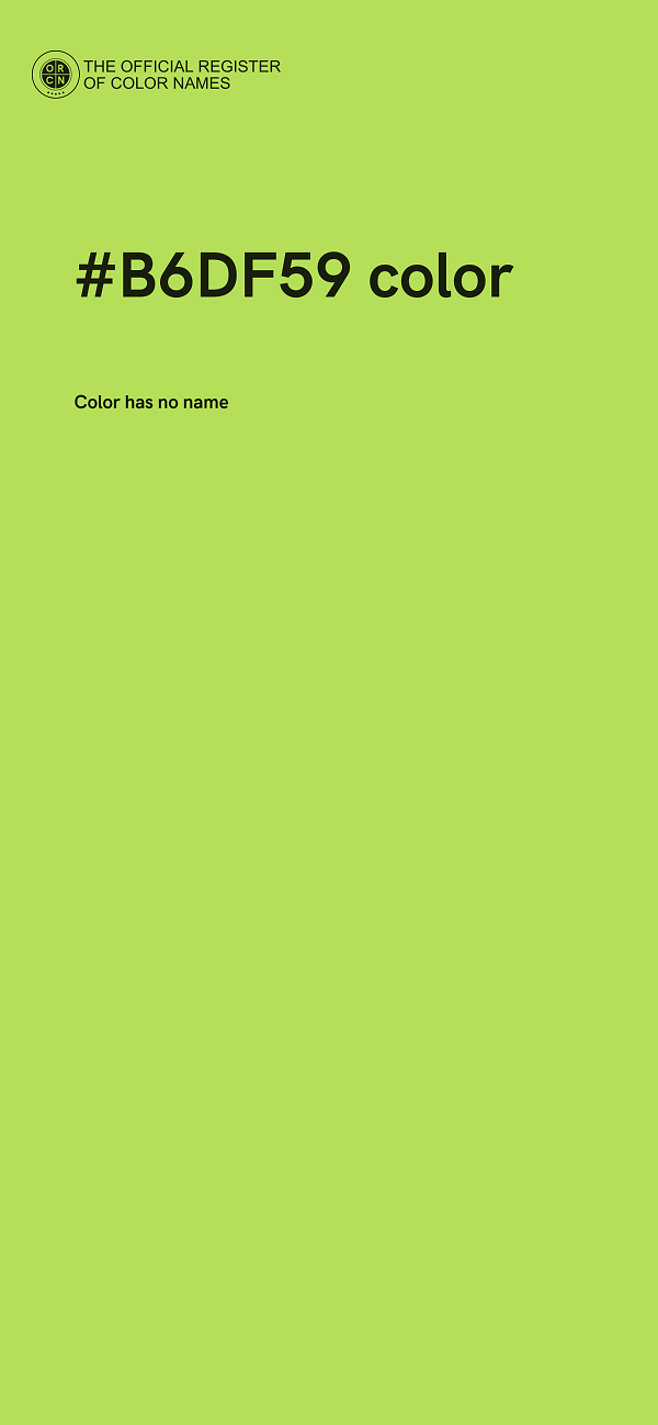 #B6DF59 color image