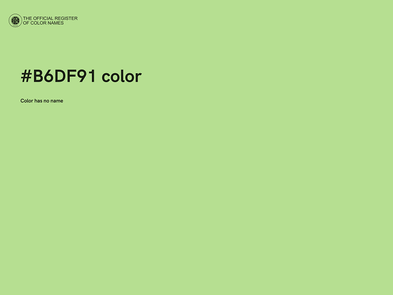 #B6DF91 color image