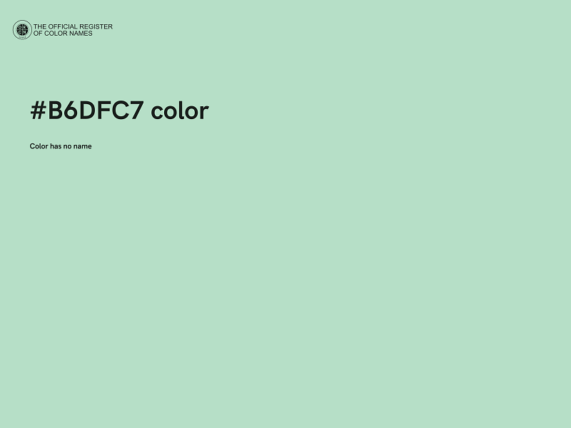#B6DFC7 color image