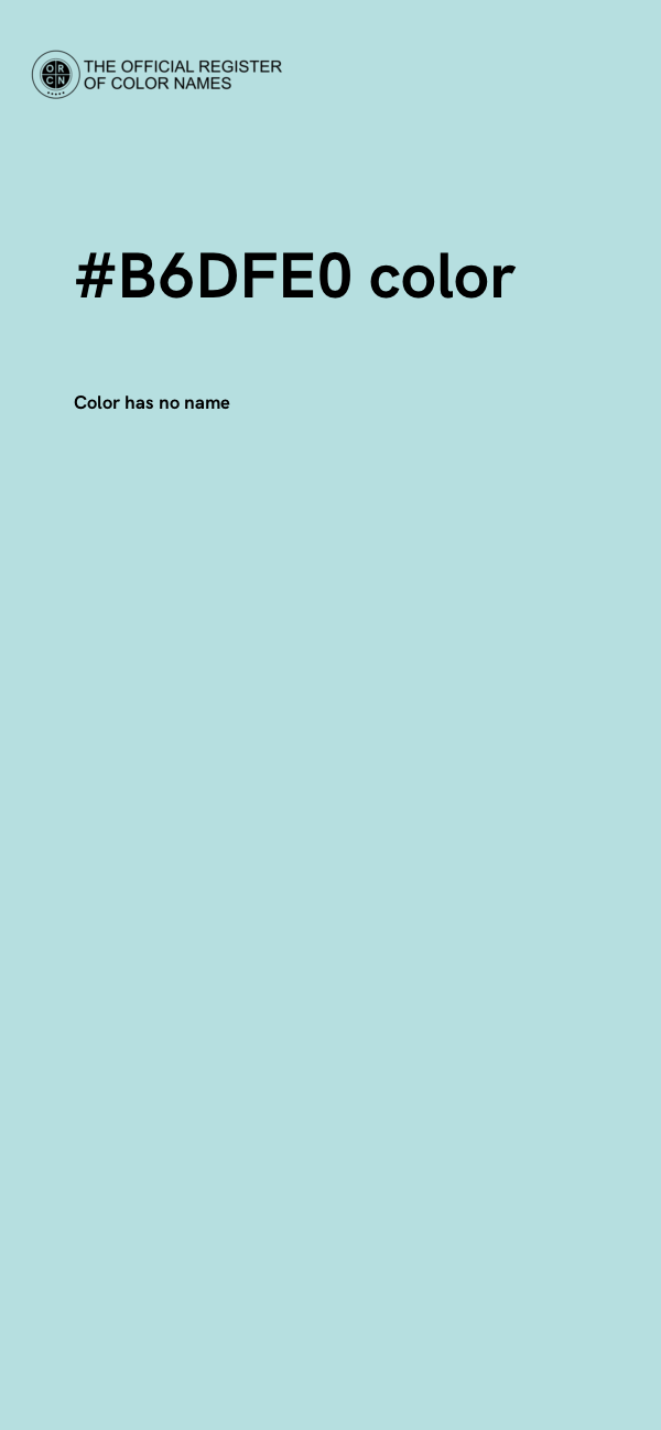 #B6DFE0 color image