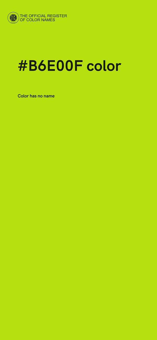 #B6E00F color image