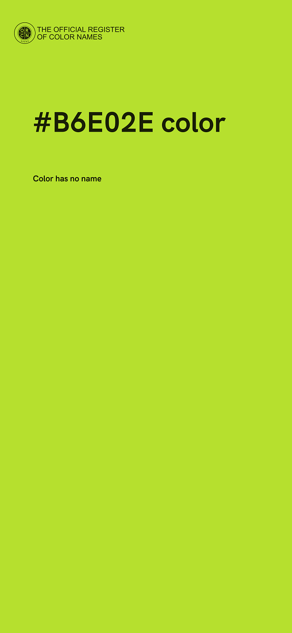 #B6E02E color image