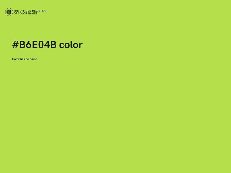 #B6E04B color image