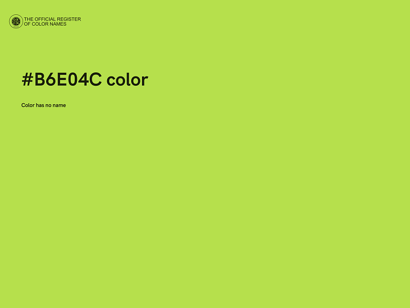 #B6E04C color image