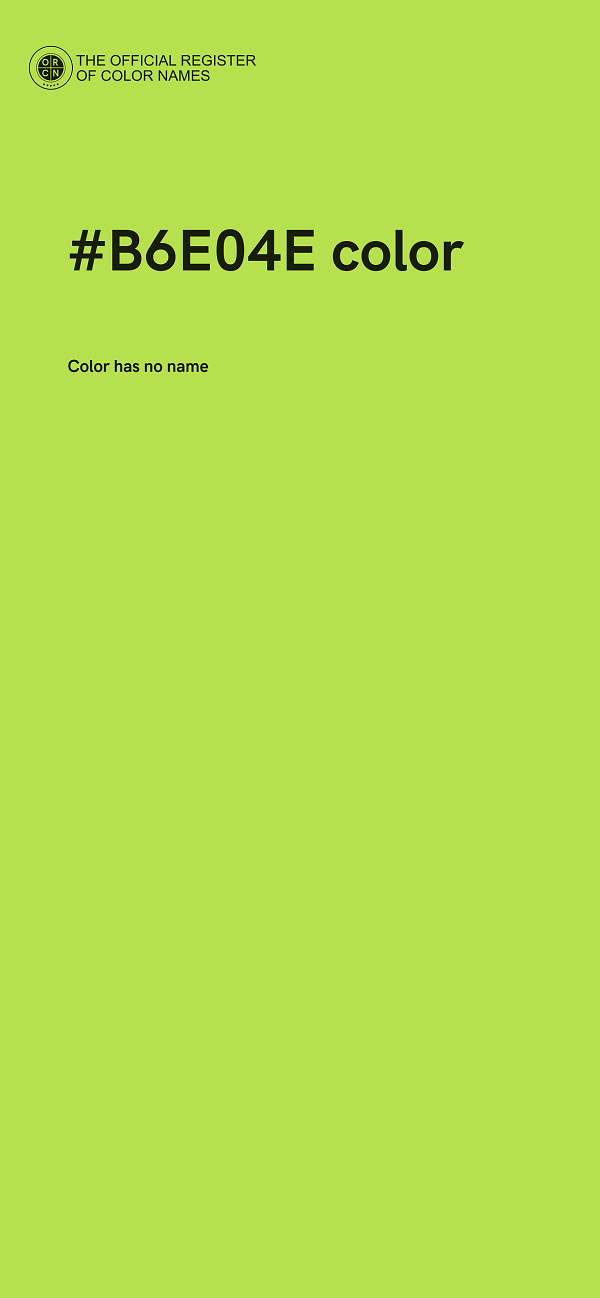 #B6E04E color image