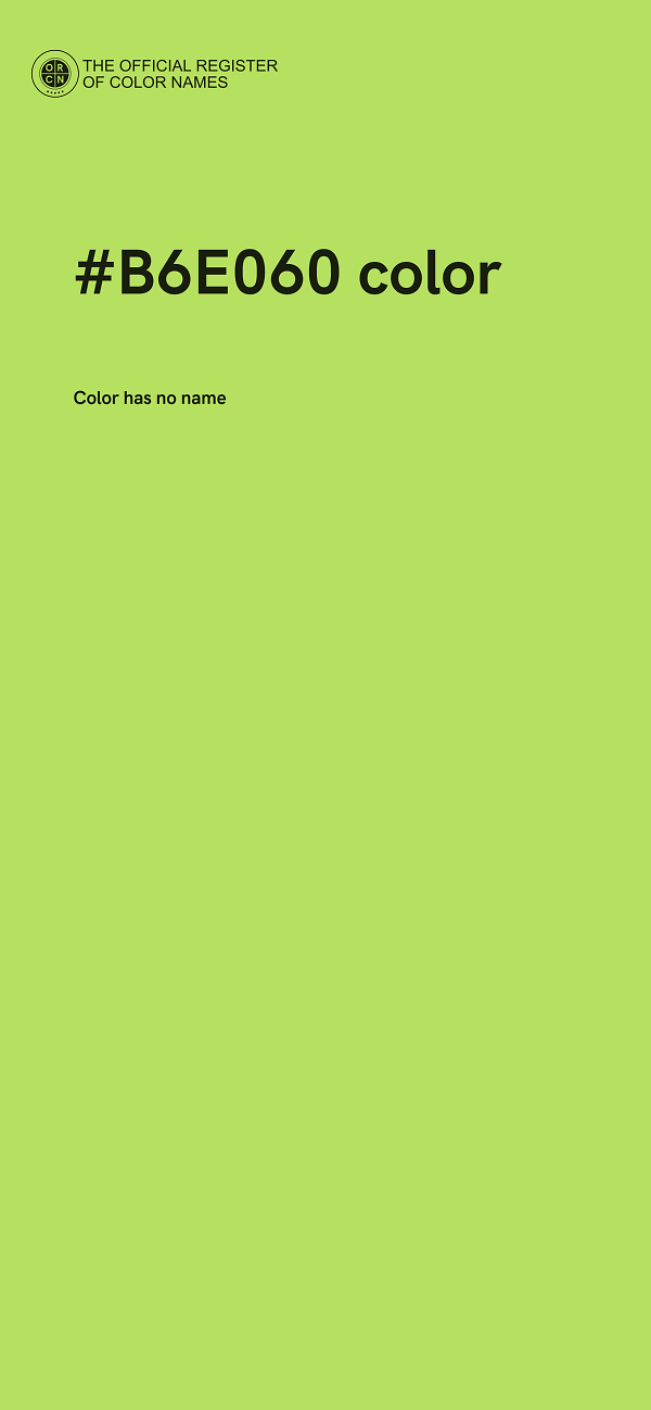 #B6E060 color image