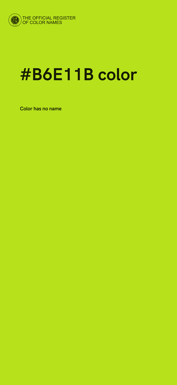 #B6E11B color image